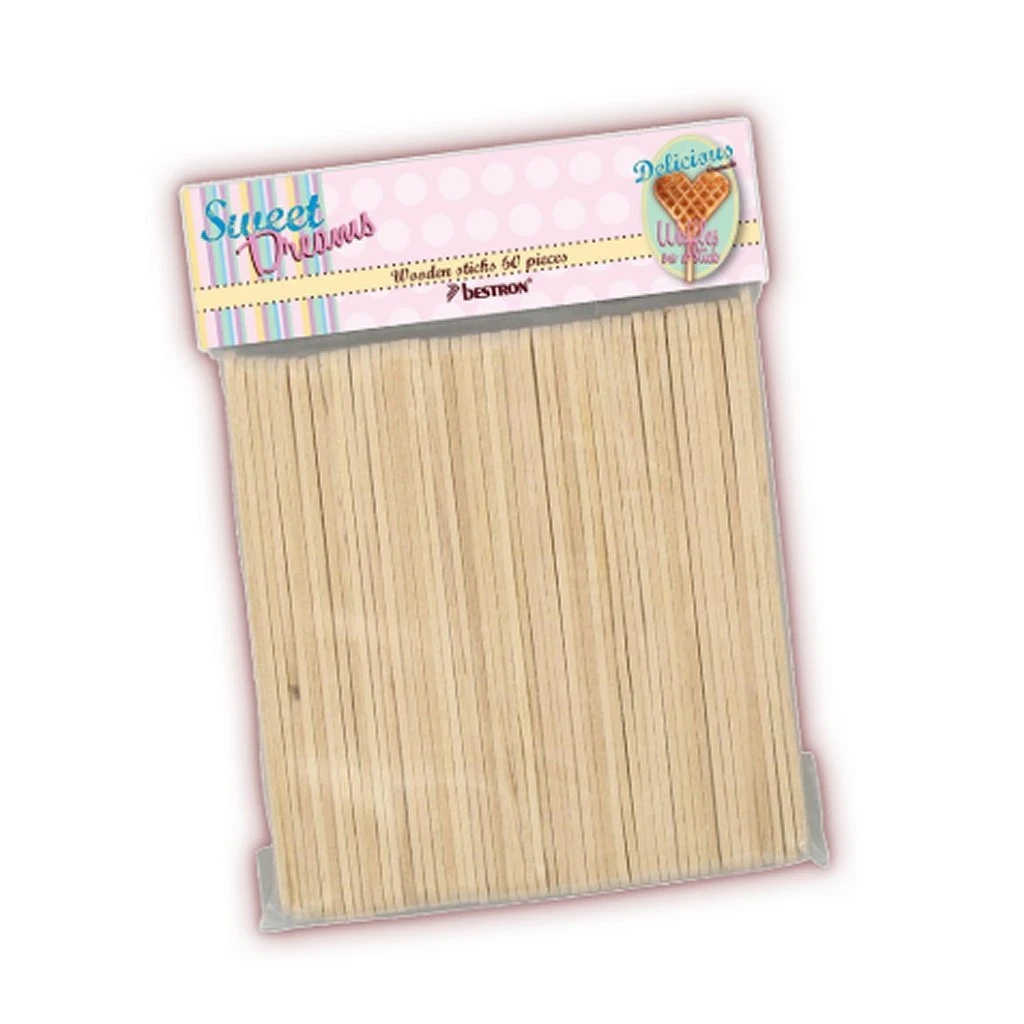 Bestron DST60 Houten Stokjes Voor DSW271 Wafelijzer 60 Stuks 1 Bestron DST60 Houten Stokjes Voor DSW271 Wafelijzer 60 Stuks