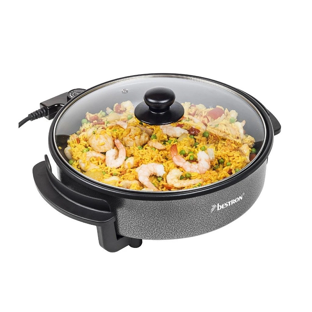 Bestron AHP1200 Elektrische Multifunctionele Party-Hapjespan Zwart 1 Bestron AHP1200 Elektrische Multifunctionele Party-Hapjespan Zwart