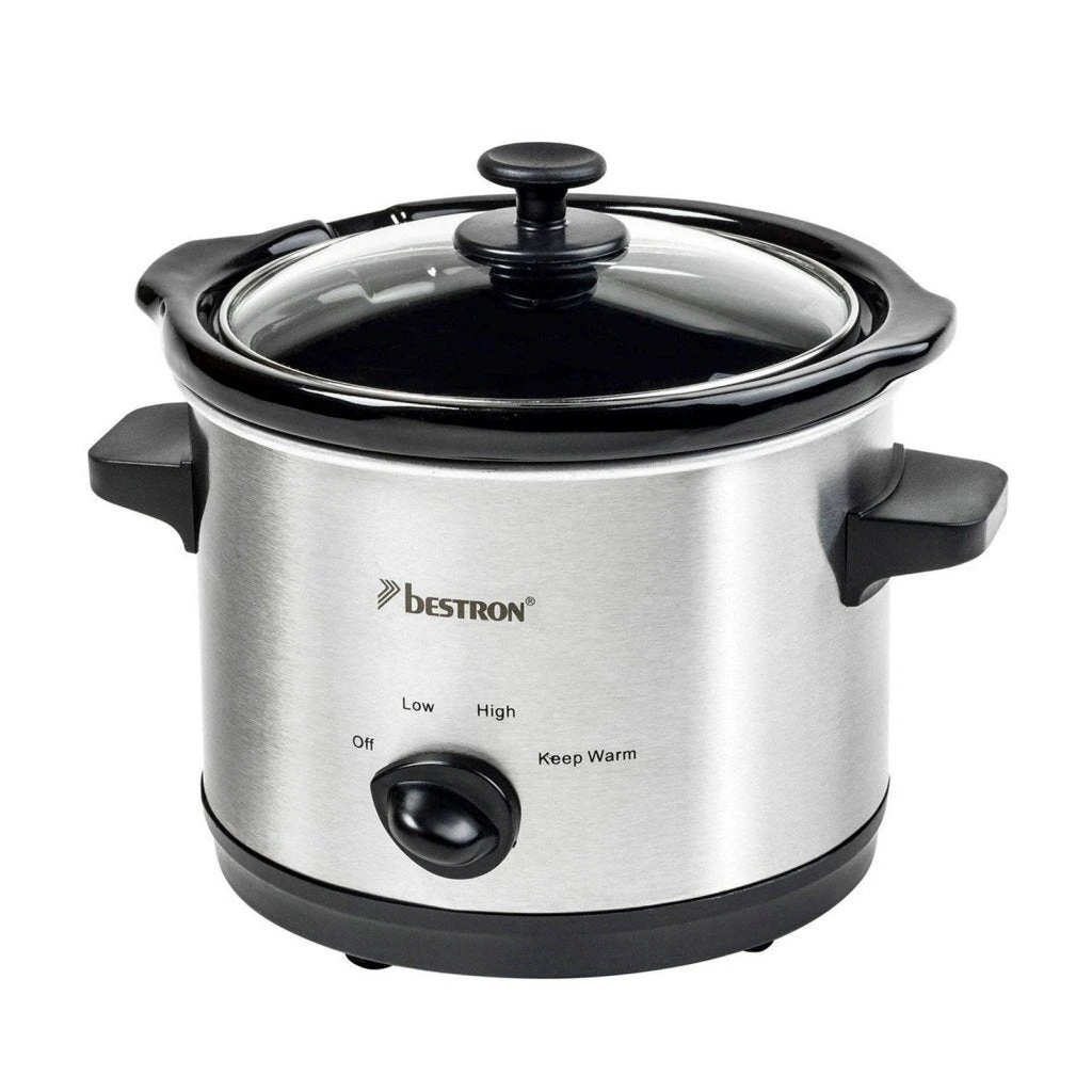 Bestron ASC150 Slowcooker 1.5L RVS/Zwart 1 Bestron ASC150 Slowcooker 1.5L RVS/Zwart