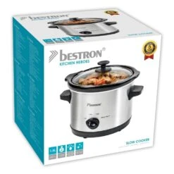 Bestron ASC150 Slowcooker 1.5L RVS/Zwart 7 Bestron ASC150 Slowcooker 1.5L RVS/Zwart -Bestron 8712184054343 8