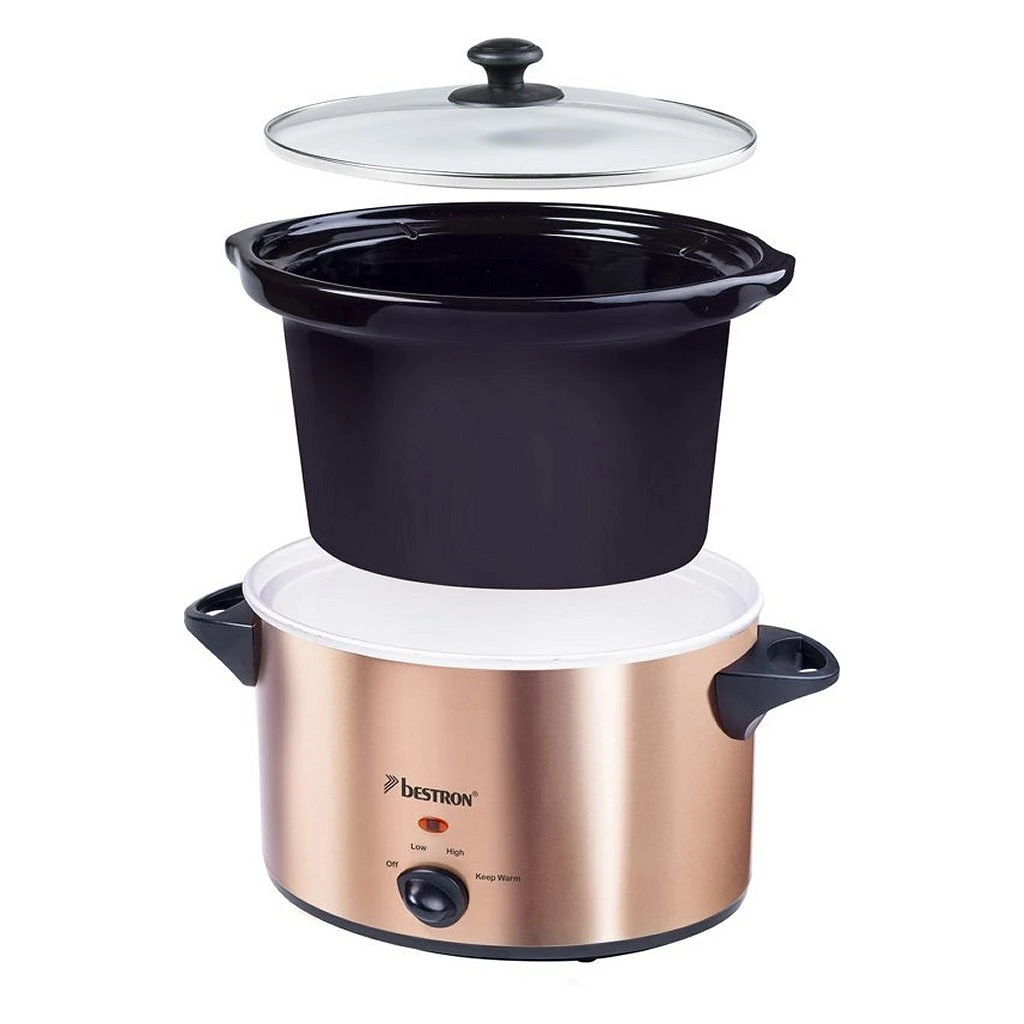 Bestron ASC450CO Slowcooker 4.5L Koper 2 Bestron ASC450CO Slowcooker 4.5L Koper - Afbeelding 2