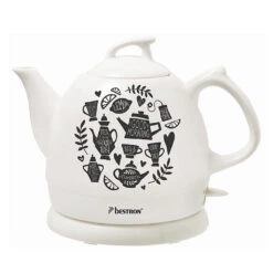 Bestron DTP800TP Keramische Waterkoker 1800W 0.8L Wit/Zwart