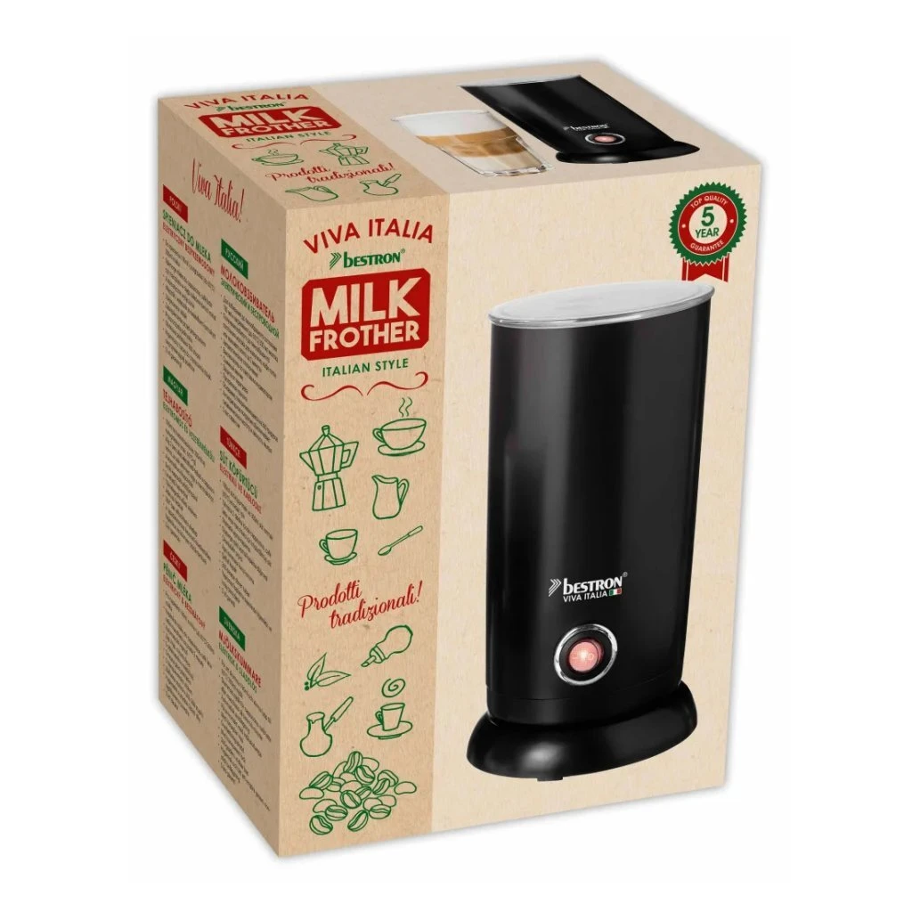 Bestron AMF8050 Viva Italia Elektrische Melkopschuimer 190-300 Ml Zwart 4 Bestron AMF8050 Viva Italia Elektrische Melkopschuimer 190-300 Ml Zwart - Afbeelding 4