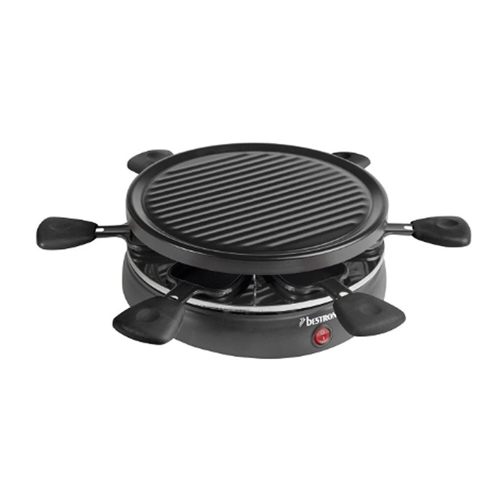 Bestron ARC650 Raclette Grill + 6 Pannetjes Zwart 1 Bestron ARC650 Raclette Grill + 6 Pannetjes Zwart
