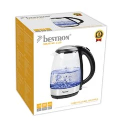 Bestron AWK780G Waterkoker 1.7L 2200W Glas/Zwart -Bestron 8712184055500 3