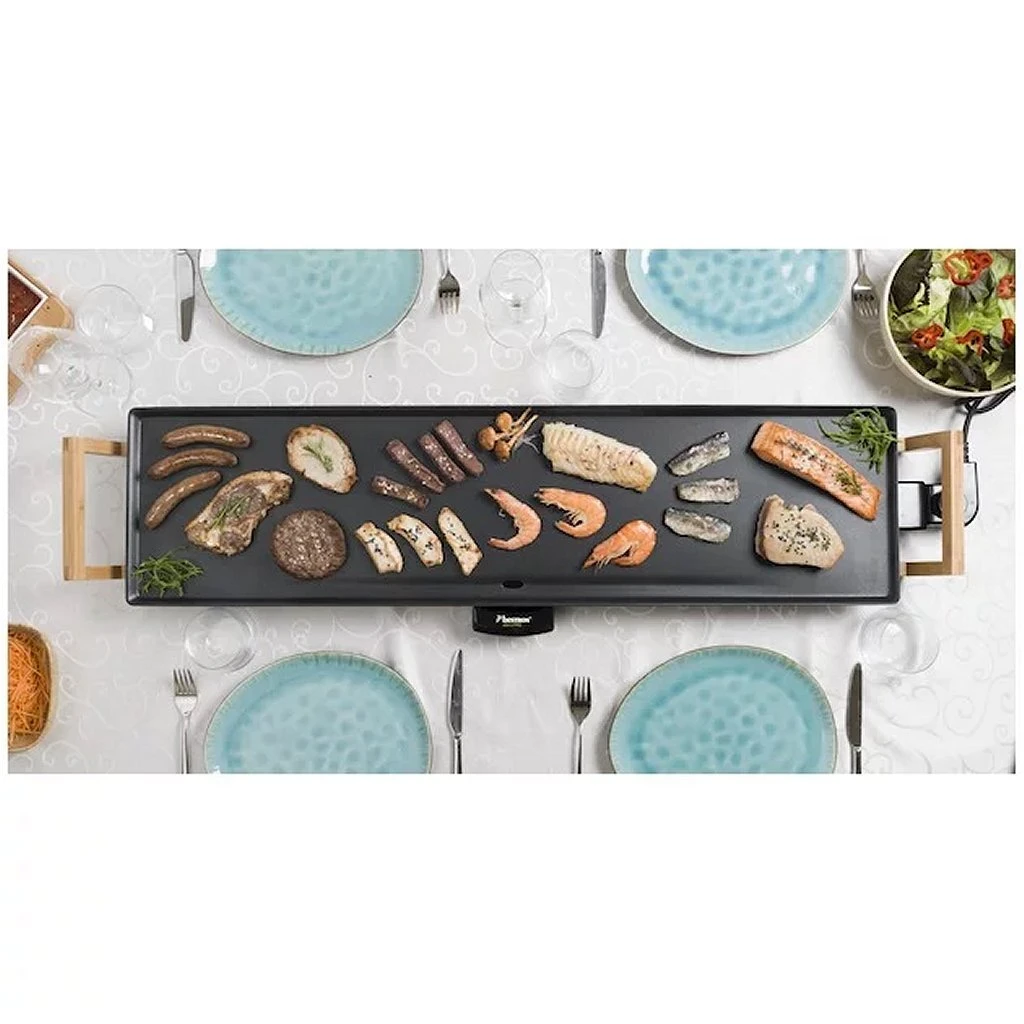 Bestron ABP604BB XXL Teppanyaki Grillplaat 90x23 Cm Bamboe/Zwart 3 Bestron ABP604BB XXL Teppanyaki Grillplaat 90x23 Cm Bamboe/Zwart - Afbeelding 3