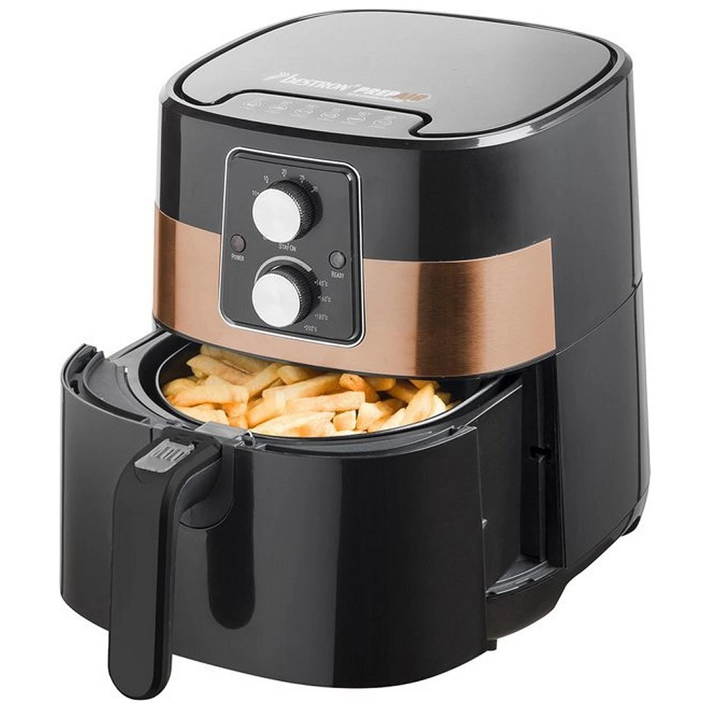 Bestron AAF7003CO Heteluchtfriteuse 4L 1300W Zwart/Koper 4 Bestron AAF7003CO Heteluchtfriteuse 4L 1300W Zwart/Koper - Afbeelding 4