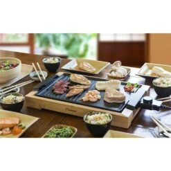 Bestron AG2000BB Teppanyaki Grillplaat Bamboo/Zwart 7 Bestron AG2000BB Teppanyaki Grillplaat Bamboo/Zwart -Bestron 8712184056644 4