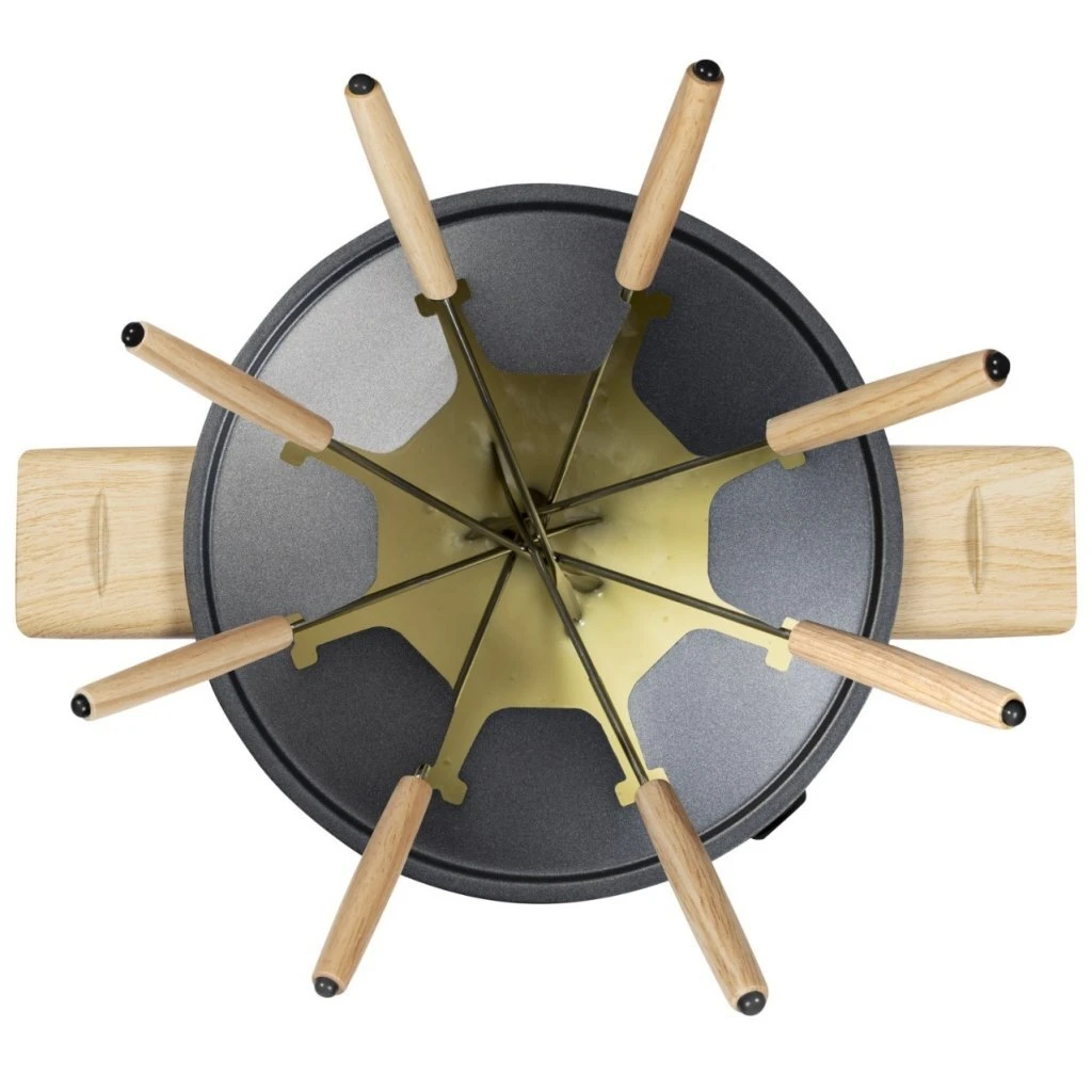 Bestron AFD850BW Fondueset Zwart/Hout 2 Bestron AFD850BW Fondueset Zwart/Hout - Afbeelding 2