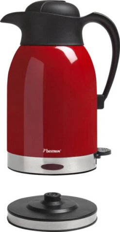 Bestron ATW1600 Snoerloze Waterkoker 1.5L 1600W Rood/RVS 5 Bestron ATW1600 Snoerloze Waterkoker 1.5L 1600W Rood/RVS -Bestron bestron waterkoker 15 liter 1600w rvs rood 3 444387 1596700918
