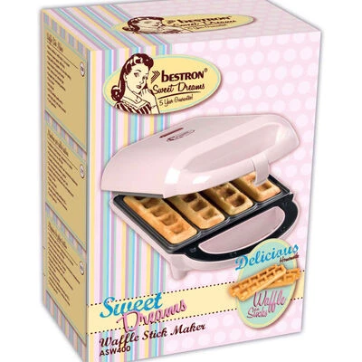 Bestron Wafelijzer Voor Wafelsticks ASW400 460 W Roze 11 Bestron Wafelijzer Voor Wafelsticks ASW400 460 W Roze - Afbeelding 11