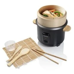 Bestron Rijstkoker Met Bamboe Stoom- En Sushiset ARC100BBS 1 L Zwart -Bestron image 14 443329