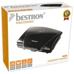 Bestron Sandwichmaker AMG750Z 750 W Zwart -Bestron image 15 440291
