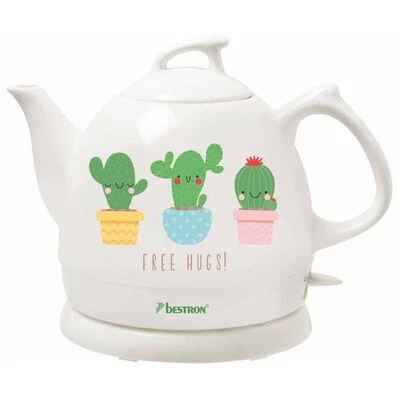 Bestron Waterkoker Keramisch DTP800CA Cactus 0,8 L Wit 1 Bestron Waterkoker Keramisch DTP800CA Cactus 0,8 L Wit
