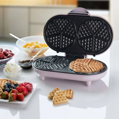 Bestron Wafelijzer Hartvormig Dubbel ADWM1000P 1000 W Roze 2 Bestron Wafelijzer Hartvormig Dubbel ADWM1000P 1000 W Roze - Afbeelding 2
