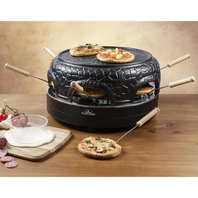 Bestron Pizzamaker Voor 6 Personen APD600Z 910 W Zwart 2 Bestron Pizzamaker Voor 6 Personen APD600Z 910 W Zwart - Afbeelding 2