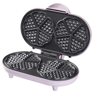 Bestron Wafelijzer Hartvormig Dubbel ADWM1000P 1000 W Roze 1 Bestron Wafelijzer Hartvormig Dubbel ADWM1000P 1000 W Roze