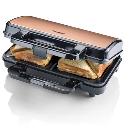 Bestron Tosti-ijzer ASM90XLCO 900 W XL Koperkleurig 2 Bestron Tosti-ijzer ASM90XLCO 900 W XL Koperkleurig - Afbeelding 2