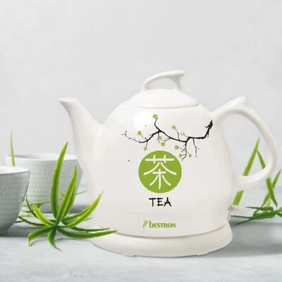 Bestron Waterkoker Asia Lounge DTP800A 0,8 L Keramiek Wit 3 Bestron Waterkoker Asia Lounge DTP800A 0,8 L Keramiek Wit - Afbeelding 3