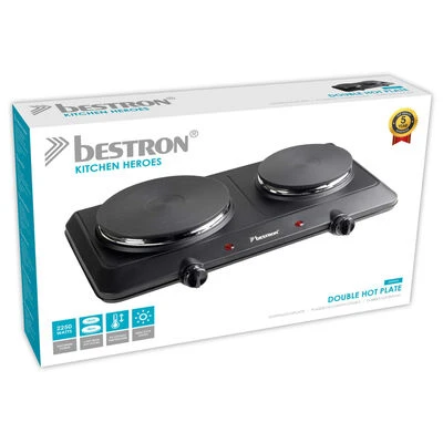 Bestron Kookplaat Dubbel AHP250D 2250 W 3 Bestron Kookplaat Dubbel AHP250D 2250 W - Afbeelding 3