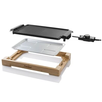 Bestron Bamboegrill AG2000BB 2000 W 47x26 Cm 3 Bestron Bamboegrill AG2000BB 2000 W 47x26 Cm - Afbeelding 3