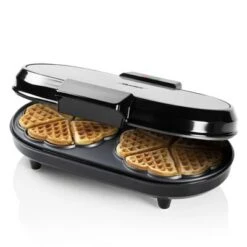 Bestron Wafelijzer ADWM730S Hartvormig Dubbel 1200 W Zwart En Zilver -Bestron image 4 440293