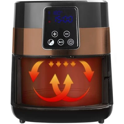 Bestron Heteluchtfriteuse Digitaal AAF7003DCO Zwart En Koperkleurig 5 Bestron Heteluchtfriteuse Digitaal AAF7003DCO Zwart En Koperkleurig - Afbeelding 5