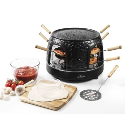 Bestron Pizzamaker Voor 8 Personen APD800Z 1150 W Zwart 5 Bestron Pizzamaker Voor 8 Personen APD800Z 1150 W Zwart - Afbeelding 5