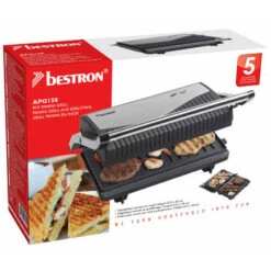 Bestron Panini Grill 750 W Zilver En Zwart Roestvrij Staal APG150 11 Bestron Panini Grill 750 W Zilver En Zwart Roestvrij Staal APG150 -Bestron image 6 420272