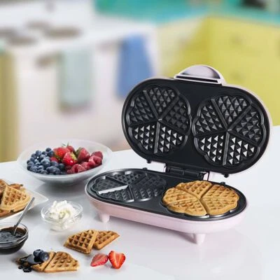 Bestron Wafelijzer Hartvormig Dubbel ADWM1000P 1000 W Roze 6 Bestron Wafelijzer Hartvormig Dubbel ADWM1000P 1000 W Roze - Afbeelding 6