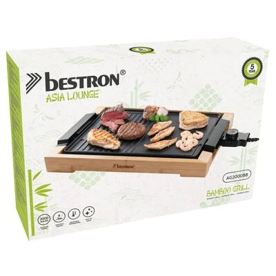 Bestron Bamboegrill AG2000BB 2000 W 47x26 Cm 7 Bestron Bamboegrill AG2000BB 2000 W 47x26 Cm - Afbeelding 7