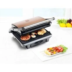 Bestron Panini Grill ASW113CO 1000 W Zwart En Koperkleurig -Bestron image 8 425262