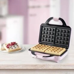 Bestron Wafelijzer AWB700P Luikse Wafel 750 W Roze -Bestron image 8 440249